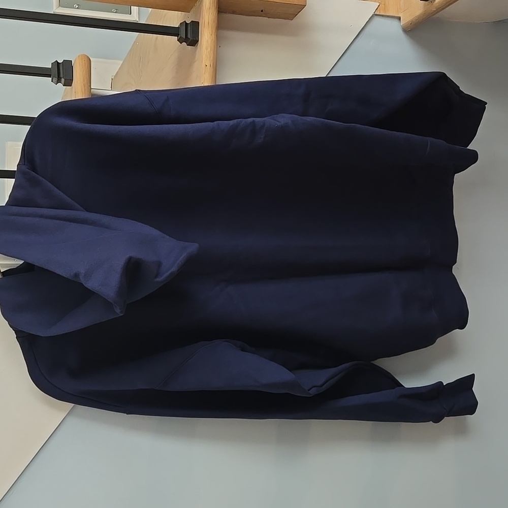 Hanes Ultimate Men's Fleece Hoodie - NWT - Navy - Large - 90% Cotton - Picture 4 of 8